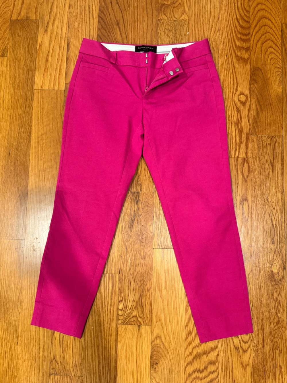Banana Republic Factory Sloan Fit Magenta Ankle Skinny Dress Pants 00P 00 Petite